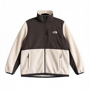 The North Face Gray and White Fleece Jacket Polartec Classic
